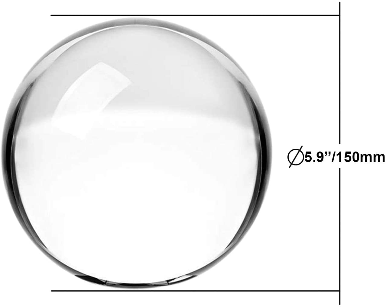 awagas Boule de cristal K9 de 150 mm - Boule de cristal artificiel - Boule  de cristal de guérison magique avec support en bois pour la méditation, la  divination, la guérison, la