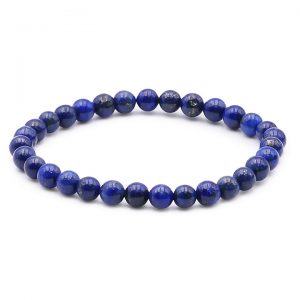 Bracelet en Lapis-Lazuli d'Afghanistan- Perles en 6mm - boutique La Porte des Secrets
