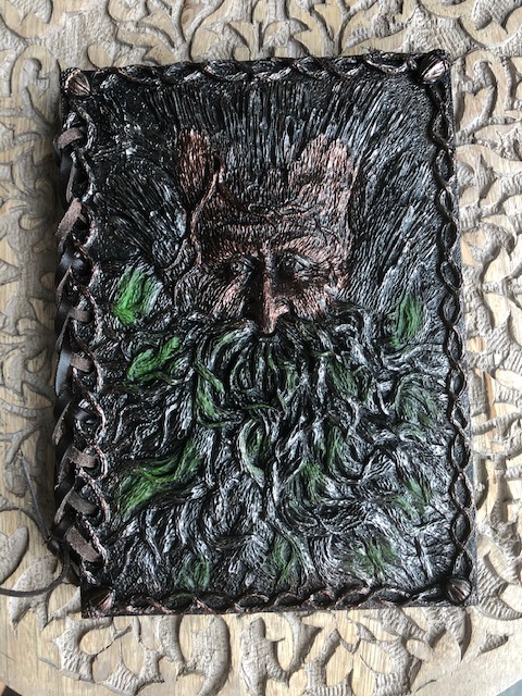 Grimoire esprit de la nature 19 cm. Tree Beard Notebook Green Man Tree Spirit Journal boutique ésotérique La Porte des Secrets