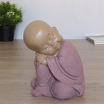 Bébé (baby) Bouddha Penseur rose 15 cm - Boutique ésotérique La Porte des Secrets