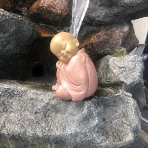 Bébé (baby) Bouddha Penseur rose 15 cm - Boutique ésotérique La Porte des Secrets