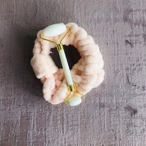 Rouleau de massage pour visage en Jade blanc naturel - Boutique La Porte des Secrets