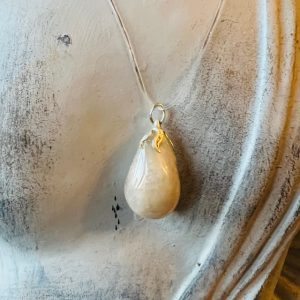 Citrine - pendentif forme libre, sur argent