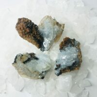 Baryte bleue sur galène du Maroc - Pierre très rare - Boutique La Porte des Secrets