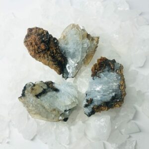 Baryte bleue sur galène du Maroc - Pierre très rare - Boutique La Porte des Secrets