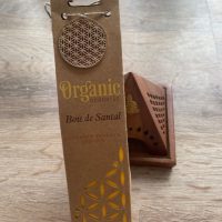 Encens Cônes Bois de Santal - Organic Goodness avec fleur de vie métal doré offert - Boutique ésotérique La Porte des Secrets