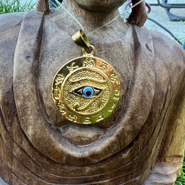Amulette Œil d'Horus métal argenté - La Porte des Secrets