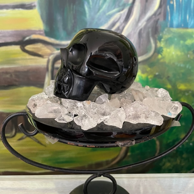 Crâne - Obsidienne noire – 5cm