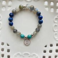 Bracelet GEMEAUX signe astrologique en pierres naturelles pour la santé, travail et amour de ce signe Gémeaux - Boutique La Porte des Secrets