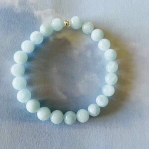 Bracelet du mois de MARS Aigue marine, Boutique La Porte des Secrets