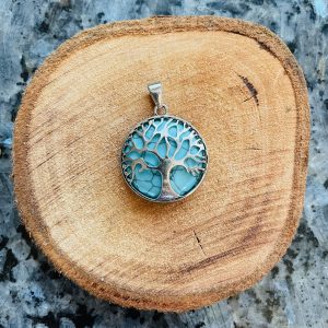 Pendentif Arbre de vie en Turquoise Shining -