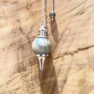 Pendule sphère Labradorite naturelle 4cm - Boutique ésotérique La Porte des Secrets