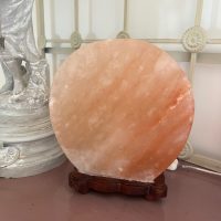 Lampe de sel de l'Himalaya sur socle en bois - 5kg