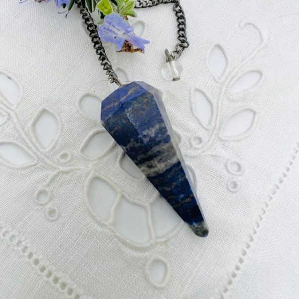 Pendule lapis-lazuli Afghanistan - forme cône 4.5cm - Boutique ésotérique La Porte des Secrets