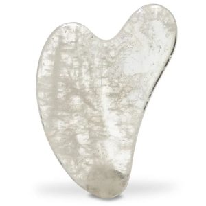 Gua-Sha Pierre de massage en Cristal de roche - boutique La Porte des Secrets