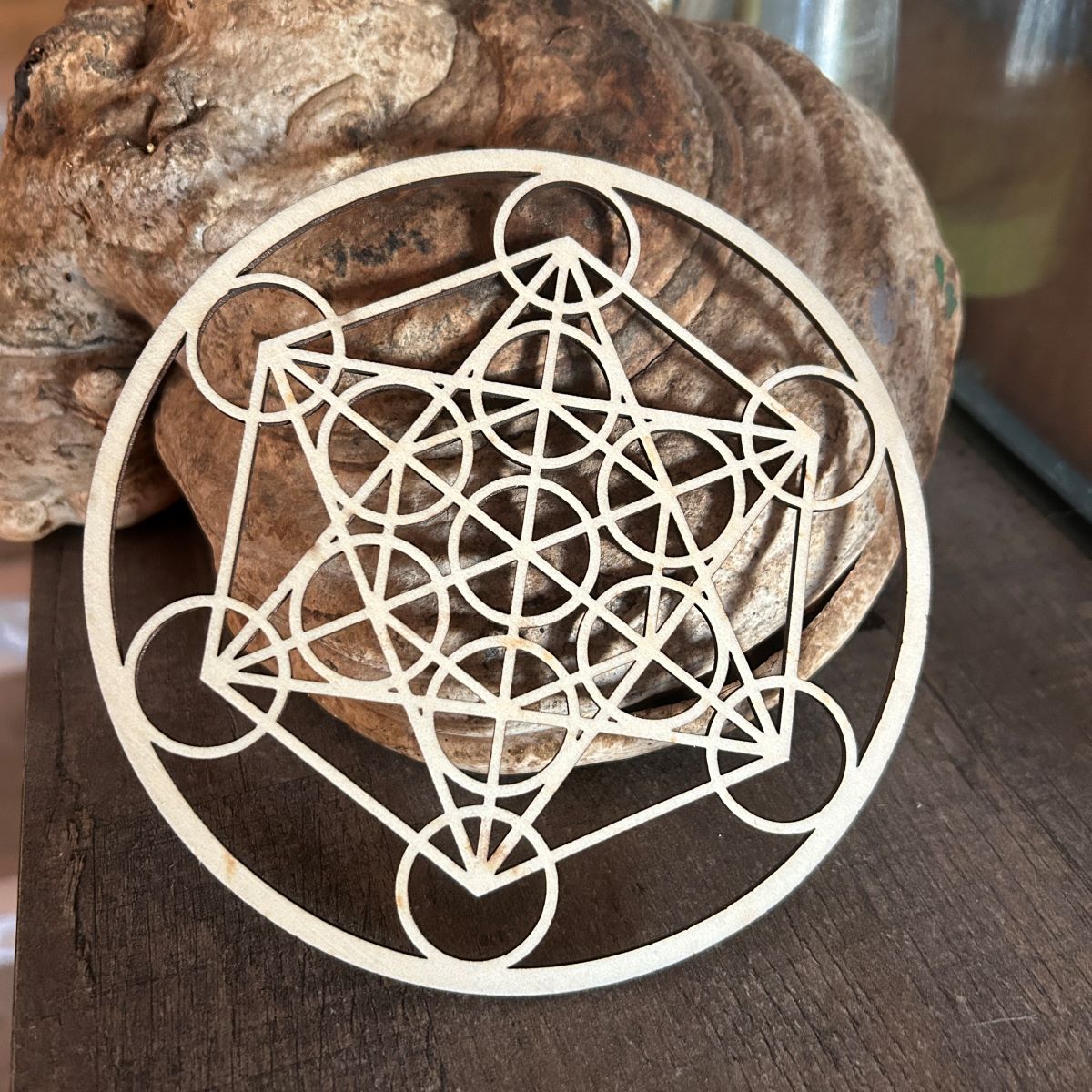 FLEUR DE VIE - Art Mural En Bois De La Géométrie Sacrée, Décoration