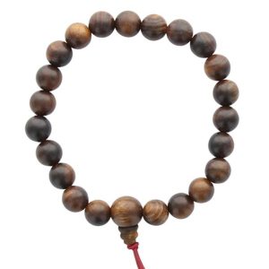 Bracelet tibétain en bois de rose du Mozambique - Boutique de lithothérapie La Porte des Secrets