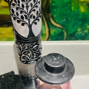 Porte encens en pierre Ollaire arbre de vie et éléphant - Boutique ésotérique La Porte des Secrets