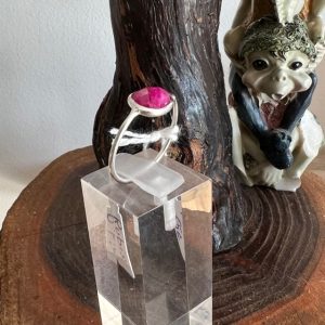 Bague pierre fine Rubis véritable sur argent massif - Taille 56 - Boutique La Porte des Secrets