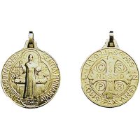 Médaille St Benoît métal doré 2.30cm - Boutique ésotérique La Porte des Secrets