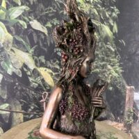 Buste de GAÏA artisanl Nemesis Snow - statue profil droit- 26cm, 1.139kg - Boutique ésotérique La Porte des Secrets