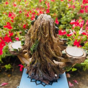 GAÏA équilibre de la nature bougies votives -Statue vue de dos - 19cm - Boutique La Porte des Secrets