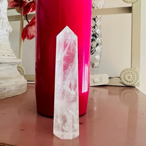 Obélisque en Cristal de roche Mexique, 10cm - Boutique lithothérapie La Porte des Secrets