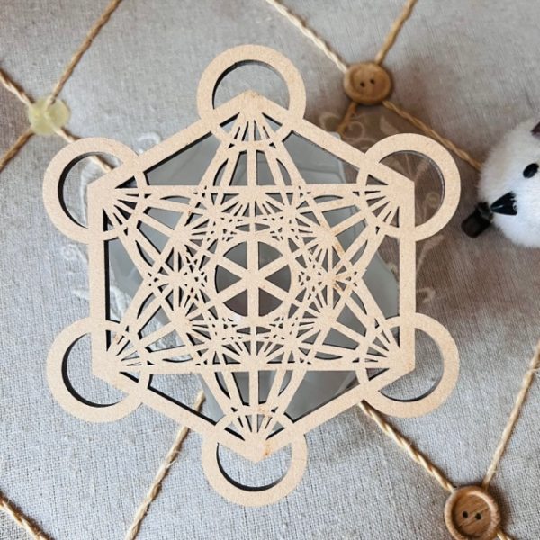 Cube de Métatron, Géométrie sacrée en bois, 12.5 cm - Boutique ésotérique La Porte des Secrets