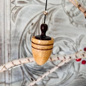 Pendule DRUIDE en bois de Hêtre & bois de Granadillo, du Mozambique - Boutique La Porte des Secrets