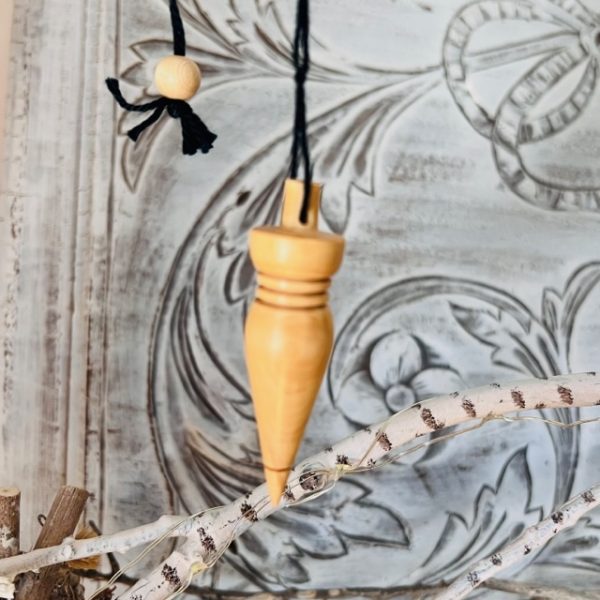 Pendule conique plombé, en bois de Buis 6.5 cm - Boutique La Porte des Secrets