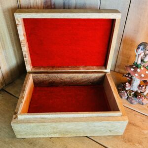 Coffret/boite tarot Fleur de Vie bois de manguier - Boutique La Porte des Secrets