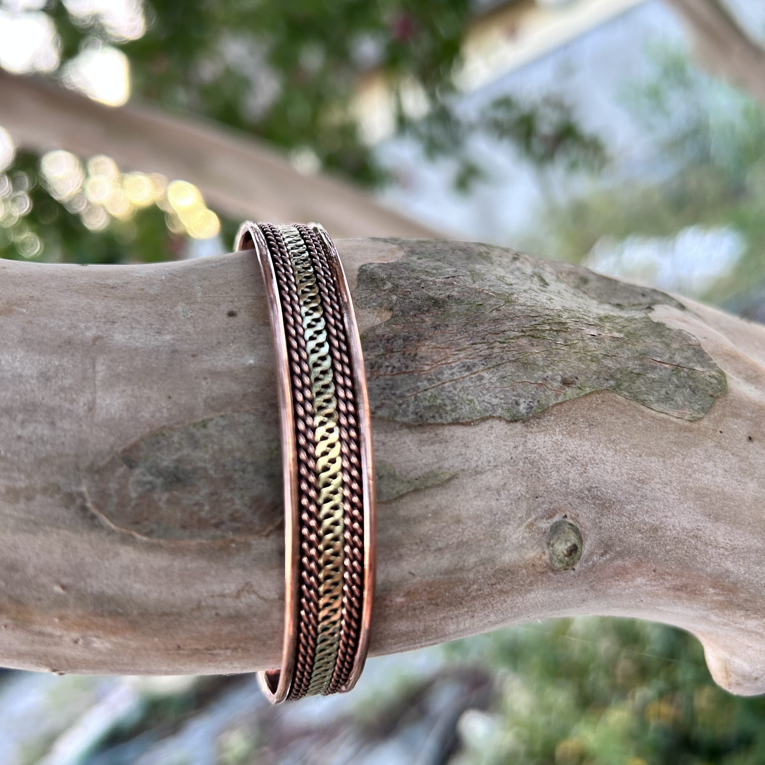 Bracelet Magnétique En Cuivre Réglable - Pour Homme, Style Décontracté Ou Habillé