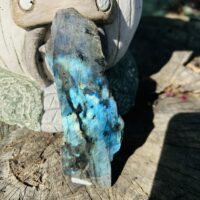 Labradorite plaque polie 1 face, forme libre 120 gr Madagascar - Boutique La Porte des Secrets