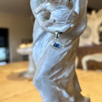 Talisman Oeil d'Horus (Brahma) pendentif argent rhodié et strass - Boutique La Porte des Secrets