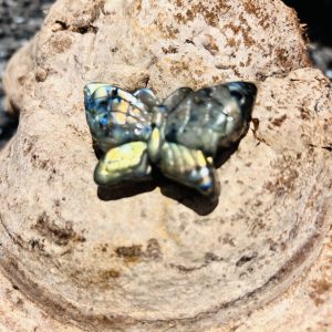 Papillon Labradorite extra sculpture Madagascar - Boutique La Porte des Secrets