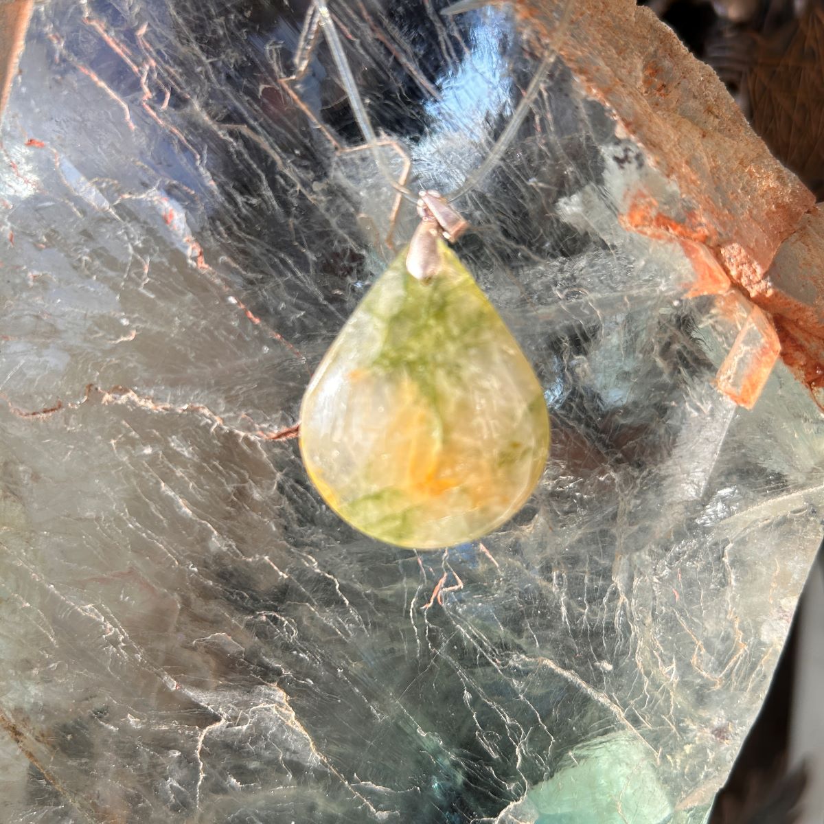 Pendentif De Pierre De Lune - Vertus, Lithothérapie, Pierre Semi Précieuse