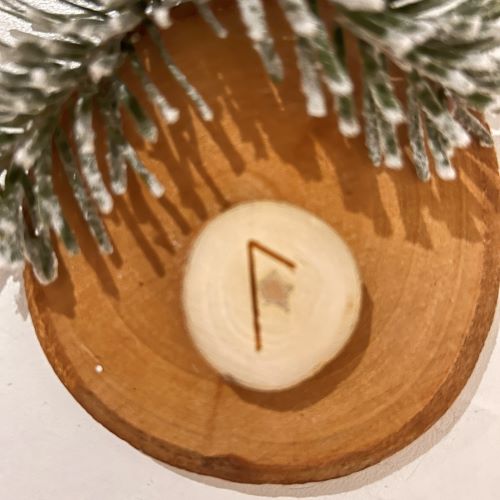 Rune 21. LOGR - LAGU en bois brut naturel - Boutique La Porte des Secrets