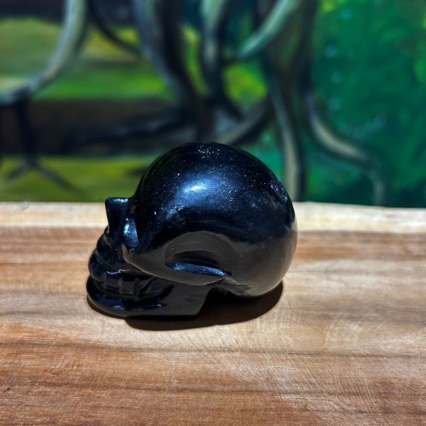 crâne artisanal d'obsidienne noire du Mexique 6.5 cm Boutique La Porte des Secrets