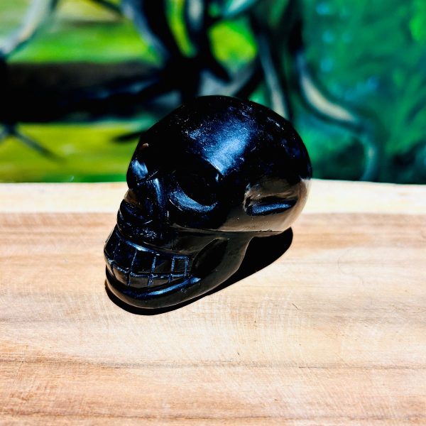 Crâne Obsidienne OEIL C2LESTE fait main Mexique 7.7 cm - Boutique La Porte des Secrets