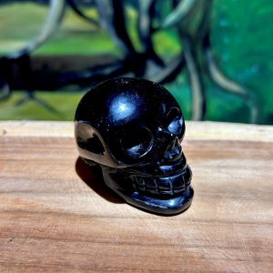 Crâne obsidienne noire artisanal, pierre haute qualité et puissance vibratoire; - Boutique La Porte des Secrets