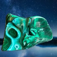 Malachite chrysocolle forme libre Congo 458 gr Boutique La Porte des Secrets