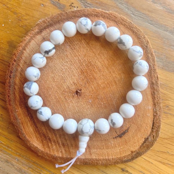 Bracelet mala Tibétain Howlite - 8mm boutique La Porte des Secrets