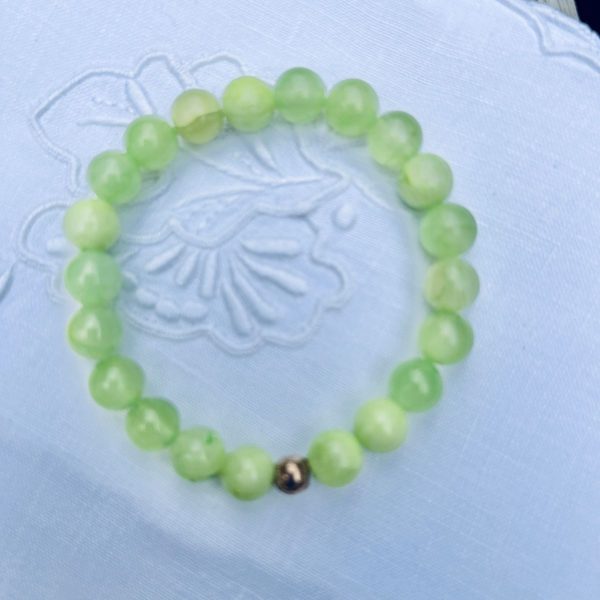 Bracelet en Jade vert ou (Jadeïte) de Chine - perles 8mm boutique La Porte des Secrets