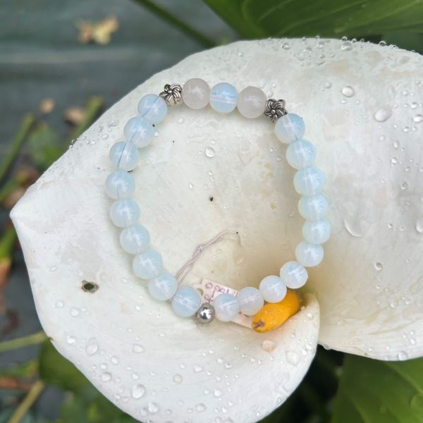 Bracelet en Opalite et Quartz rose - perles 8mm boutique La Porte des Secrets