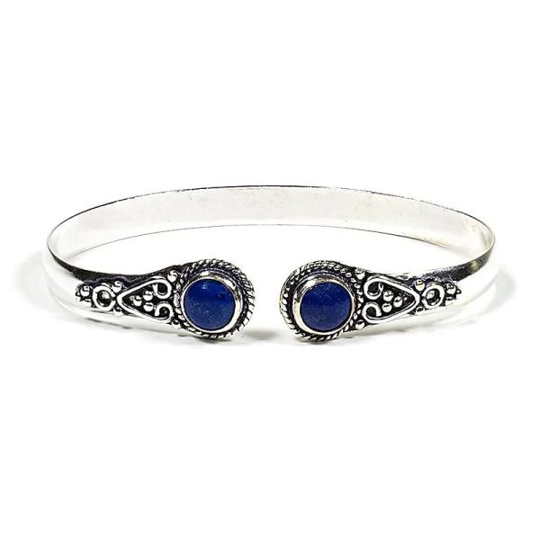 Bracelet Lapis-lazuli et laiton taille ajustable - boutique La Porte des Secrets