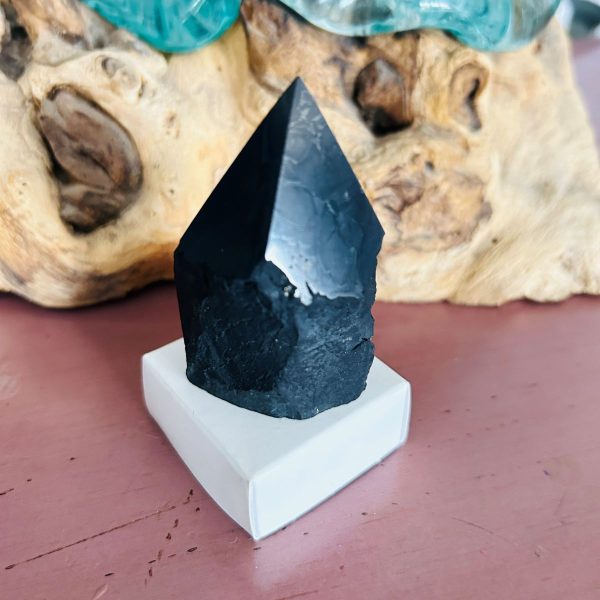 Pointe polie/brute de Shungite de Russie (Carélie) - 6.5 cm - boutique La Porte des Secrets