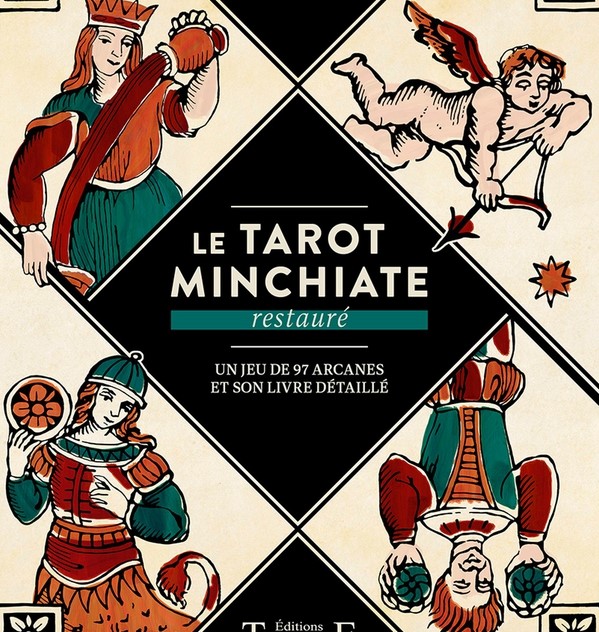 Tarot Minchiate restauré - coffret jeu de 97 arcanes et livre détail - boutique La Porte des Secrets