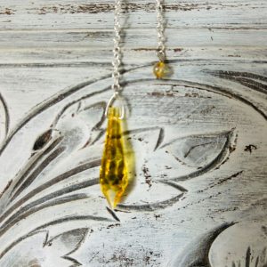 Pendule topaze 24 facettes en cristal Swarovski - Rare et introuvable - Boutique ésotérique La Porte des Secrets