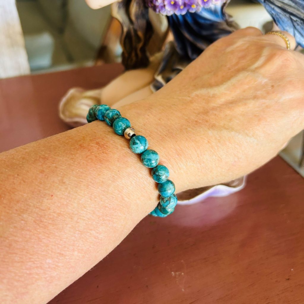 Bracelet Turquoise Africaine d'Afrique + Perles Turquoise Africaine 8
