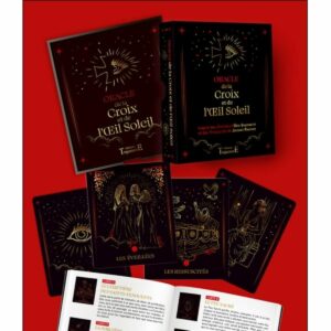 Oracle de la Croix et de l'Oeil soleil. Inspiré des éveillés d'Eric Giacometti et de Ressuscités de Jacques Ravenne. 25 cartes oracles inédites et un livret explicatif. Boutique ésotérique La Porte des Secrets